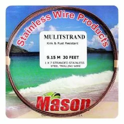 Tackle World Mackay MASON MULTISTRAND 7 STRANDED STAINLESS STEEL TROLLING WIRE
