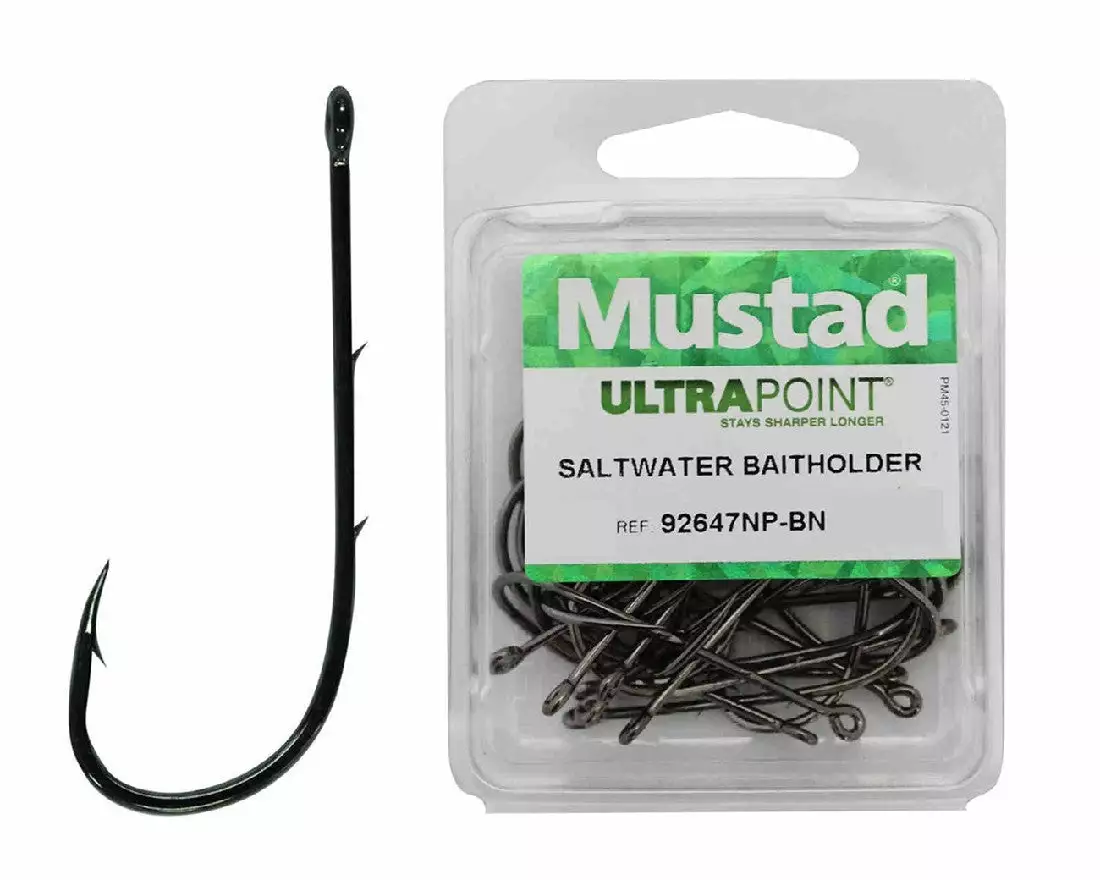 Tackle World Mackay Mustad 92647NP-BN Baitholder Hooks 3 Tackle World Mackay Mustad 92647NP-BN Baitholder Hooks