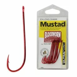 Tackle World Mackay Mustad 90234 NPNR Bloodworm Hooks 9 Tackle World Mackay Mustad 90234 NPNR Bloodworm Hooks -Cheap Reels Store 8888185325222 1