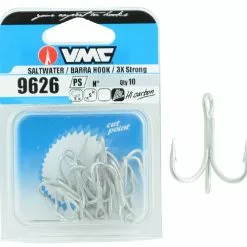Tackle World Mackay VMC 9626 SALTWATER 3X STRONG BARRA TREBLE HOOKS