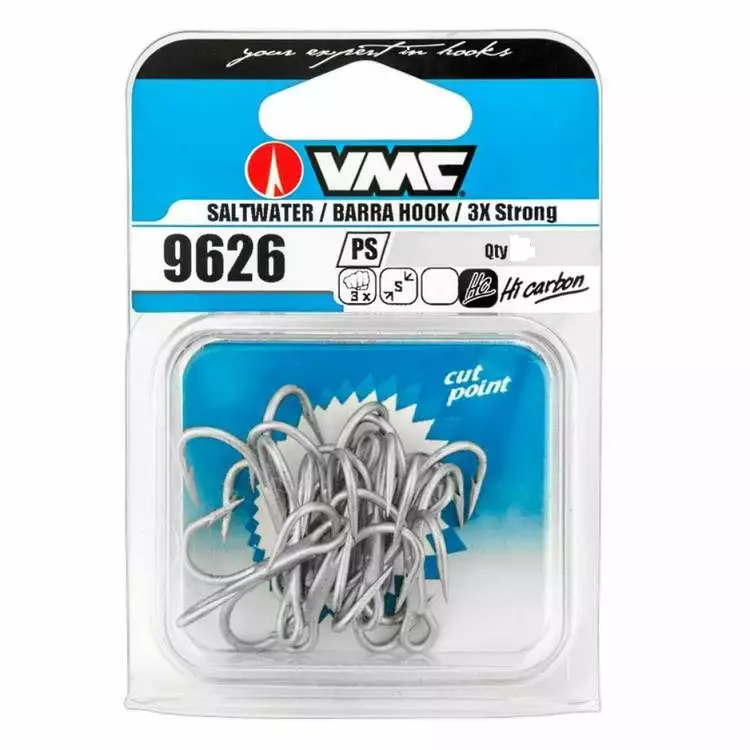 Tackle World Mackay VMC 9626 SALTWATER 3X STRONG BARRA TREBLE HOOKS 3 Tackle World Mackay VMC 9626 SALTWATER 3X STRONG BARRA TREBLE HOOKS