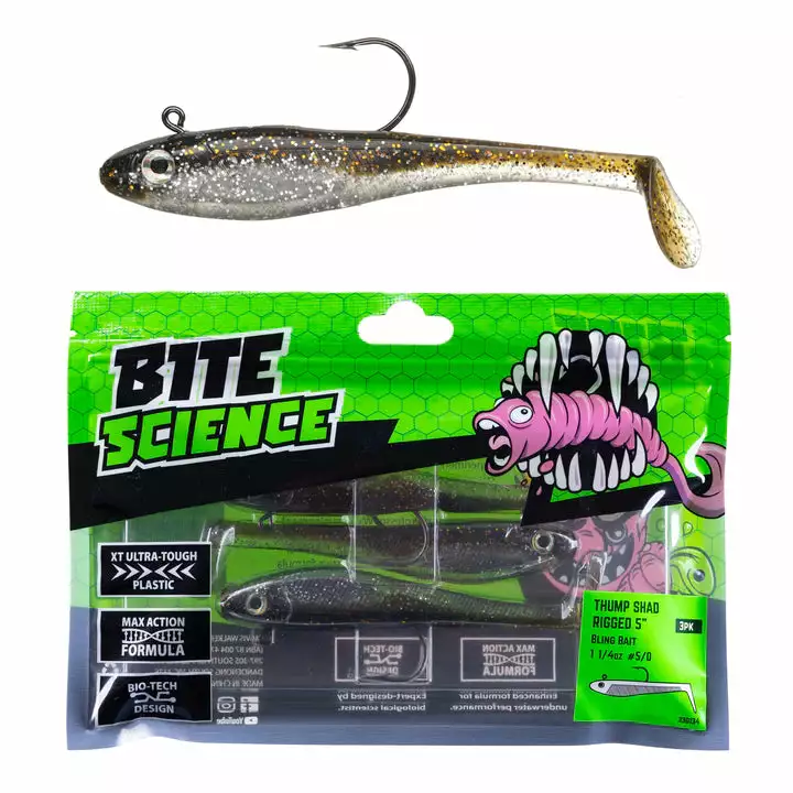 Tackle World Mackay Bite Science Thump Shad Lures 3 Tackle World Mackay Bite Science Thump Shad Lures
