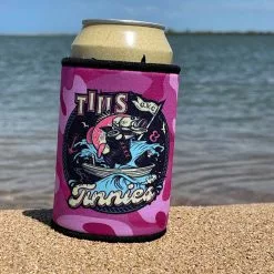 Tackle World Mackay GVC Stubby Cooler -Cheap Reels Store coolers pink