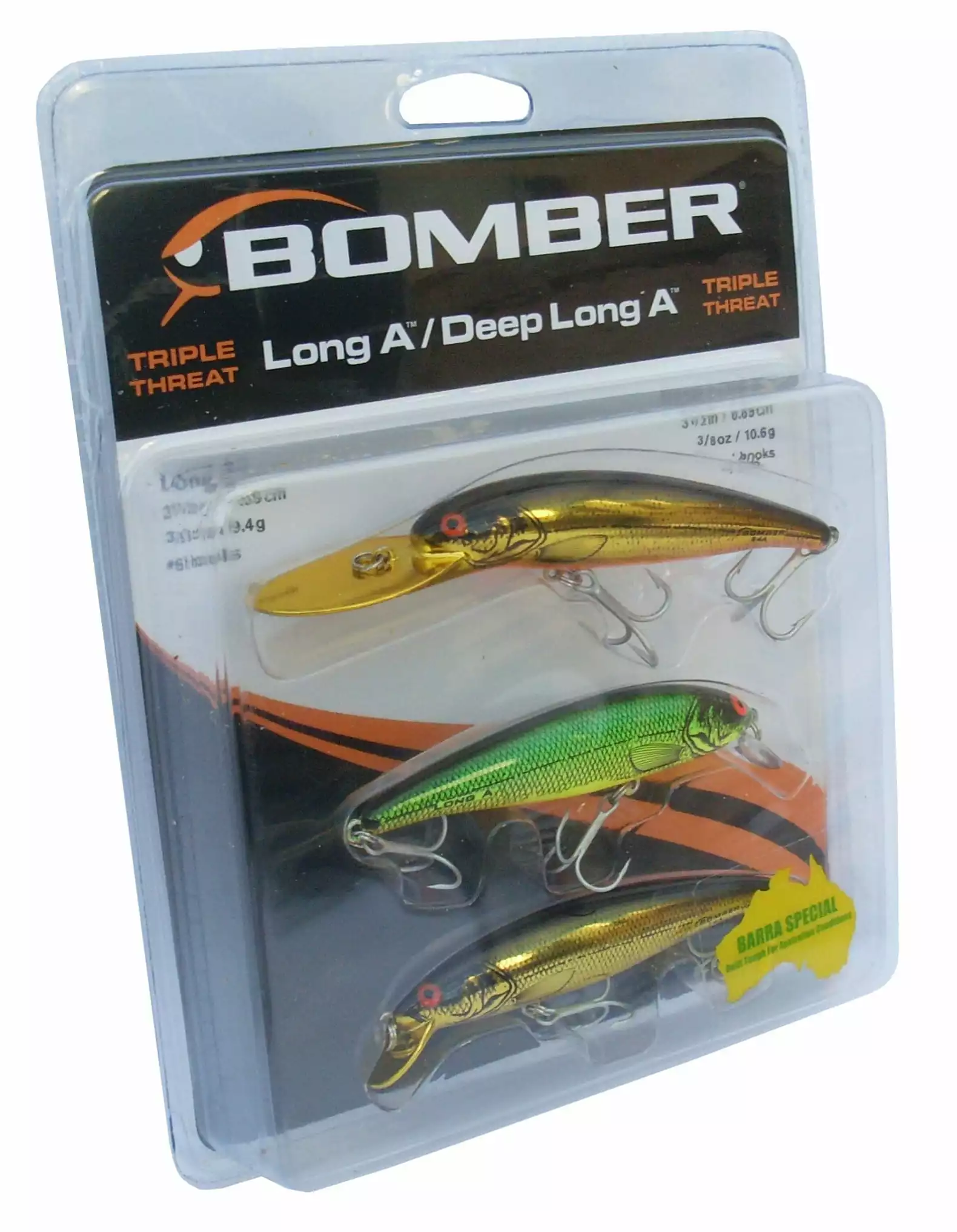Tackle World Mackay Bomber Long A/Deep Long A Triple Threat 3 Pack 3 Tackle World Mackay Bomber Long A/Deep Long A Triple Threat 3 Pack